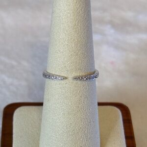 CZ Adjustable Claw 925 Sterling Silver Dainty Stackable Ring